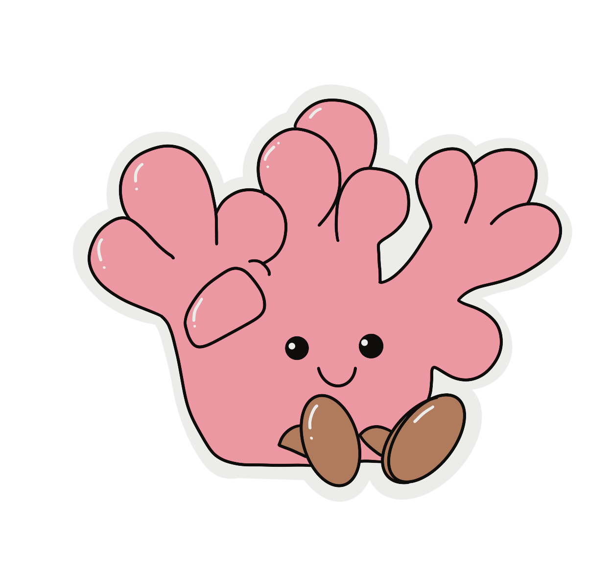 Coral Plushie Sticker
