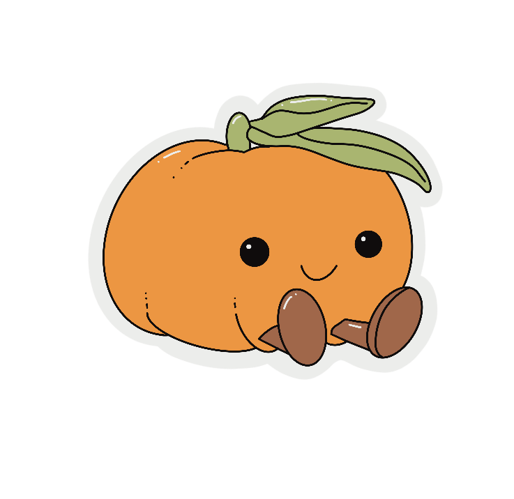Tangerine Plushie Sticker