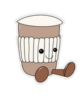 Coffee Cup Plushie Sticker