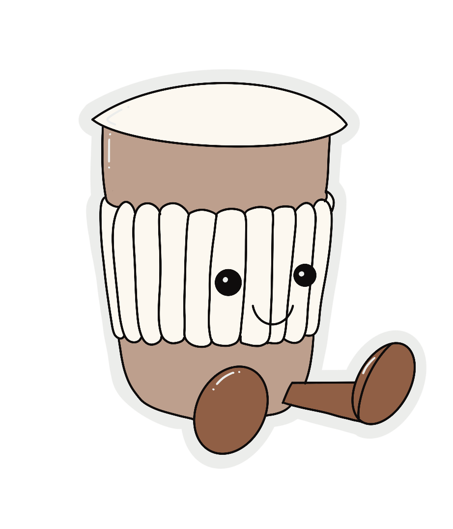 Coffee Cup Plushie Sticker