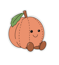 Peach Plushie Sticker