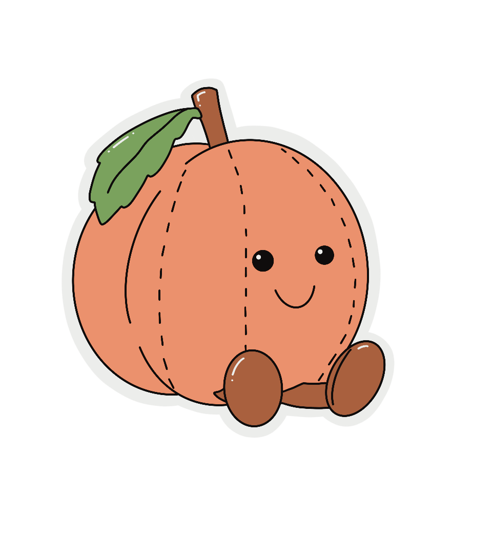 Peach Plushie Sticker