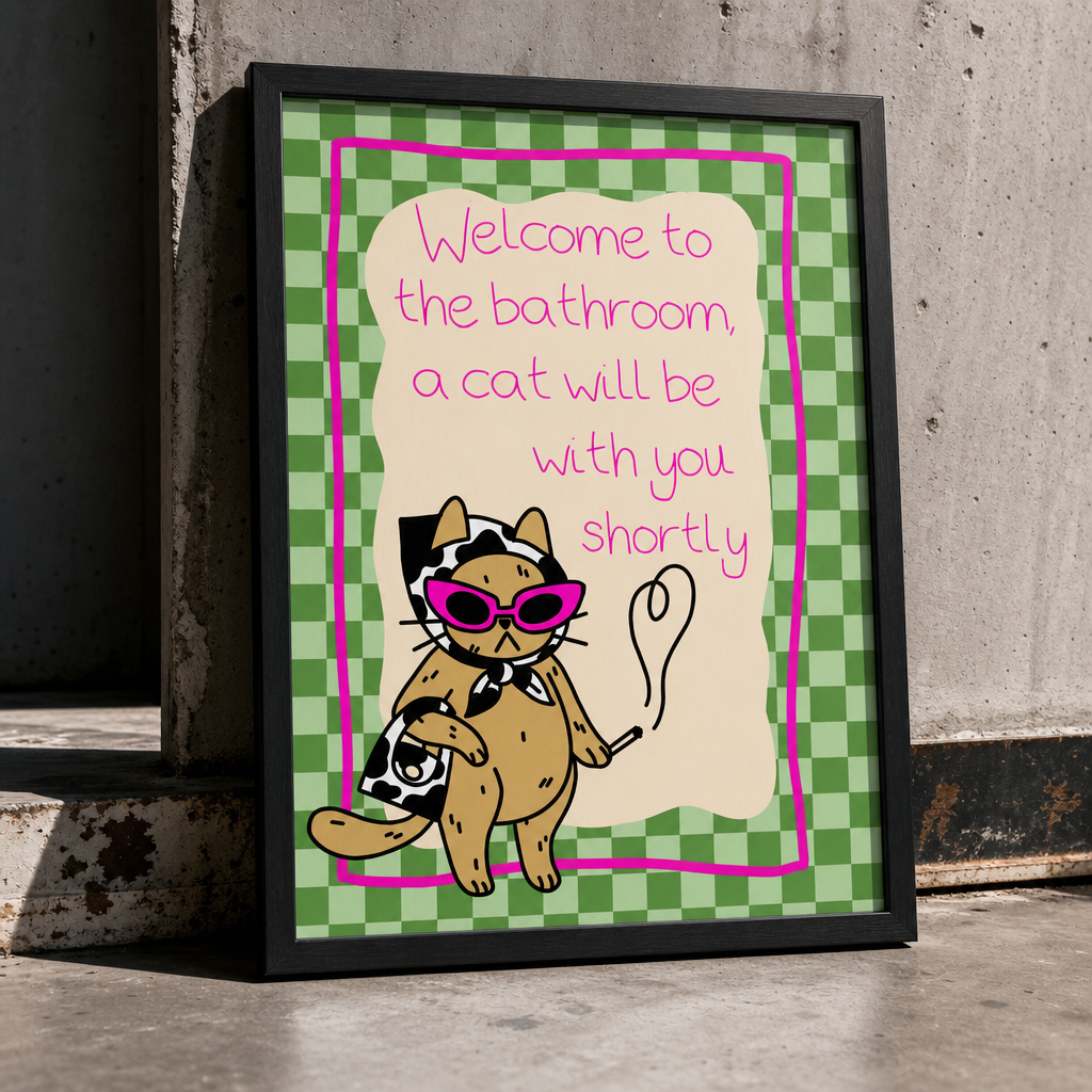Welcome To The Bathroom Print